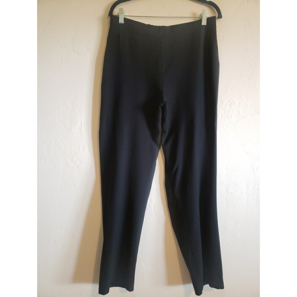 Eileen Fisher Trousers Women's Sz S High Rise Stretchy Waist Black Casual Pants